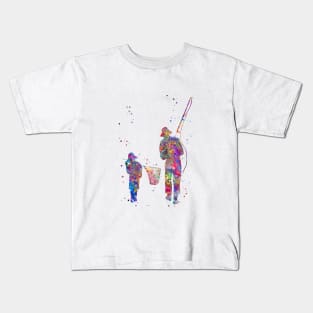 Father and son fishing Kids T-Shirt